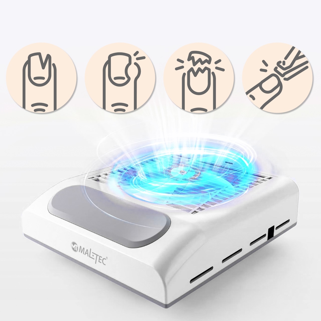 Pochłaniacz Pyłu Do Paznokci Bezworkowy 80W