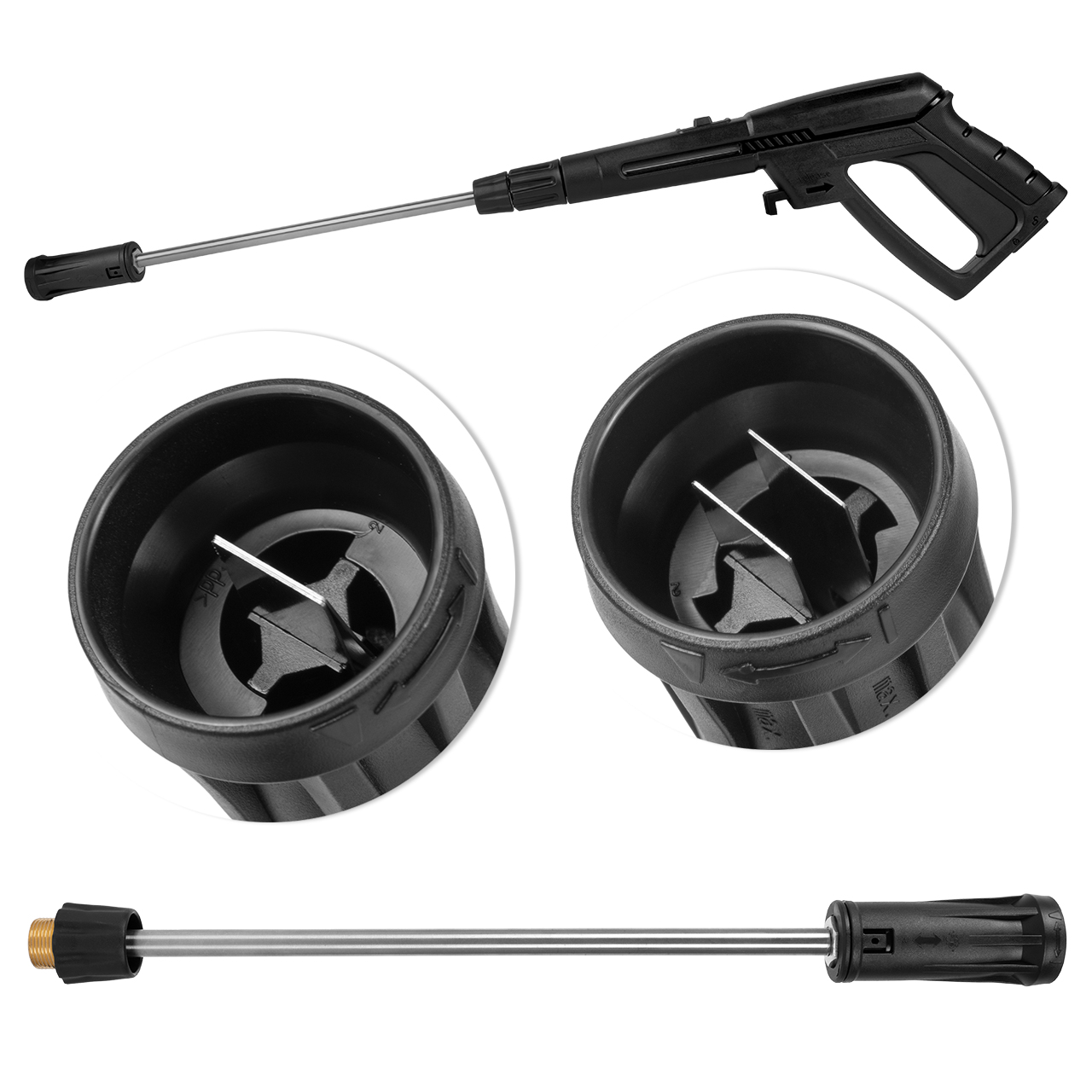 Pistolet Lanca Regulowana + Turbo Zestaw Do Myjki Ciśnieniowej Maltec