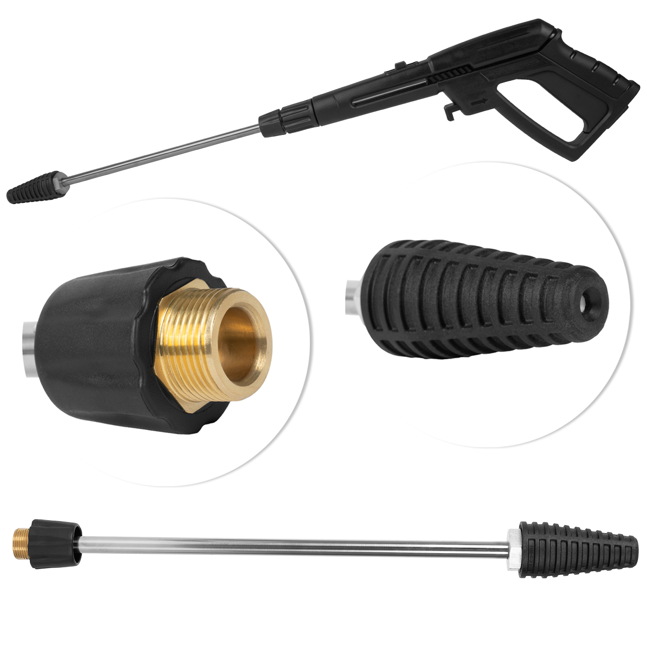 Pistolet Lanca Regulowana + Turbo Zestaw Do Myjki Ciśnieniowej Maltec