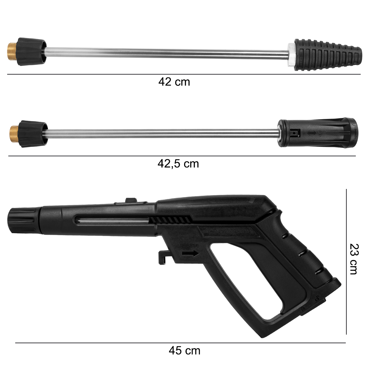 Pistolet Lanca Regulowana + Turbo Zestaw Do Myjki Ciśnieniowej Maltec