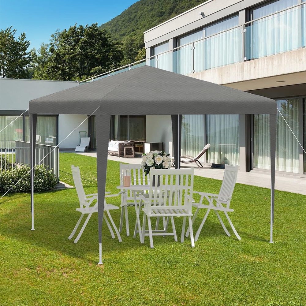 Namiot Ogrodowy Pawilon Handlowy Dach 3x3 M SZARY