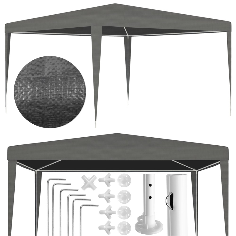 Namiot Ogrodowy Pawilon Handlowy Dach 3x3 M SZARY