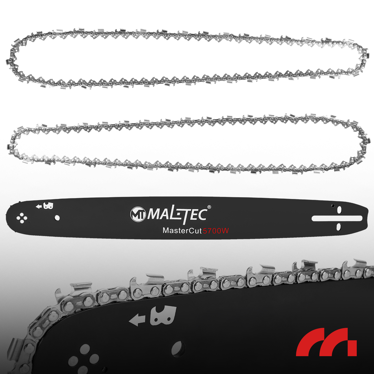 Zestaw 16" Prowadnica i 2x Łańcuch do Piły Spalinowej