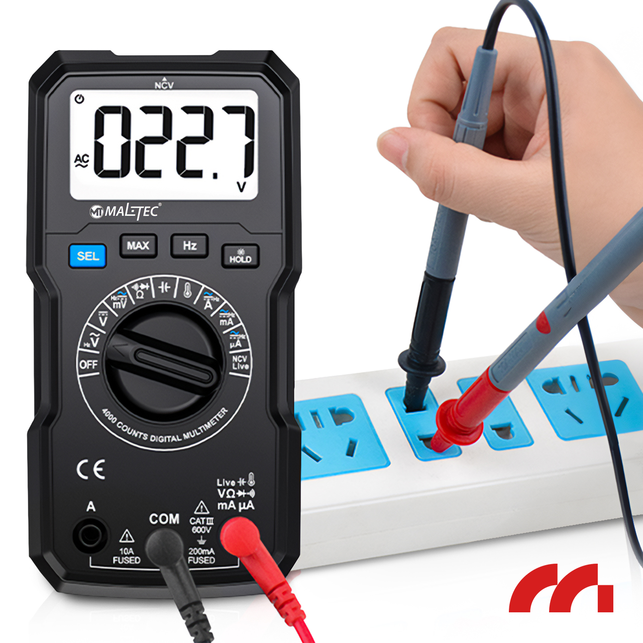 Multimetr Cyfrowy Miernik Prądu Elektryczny Tester LCD