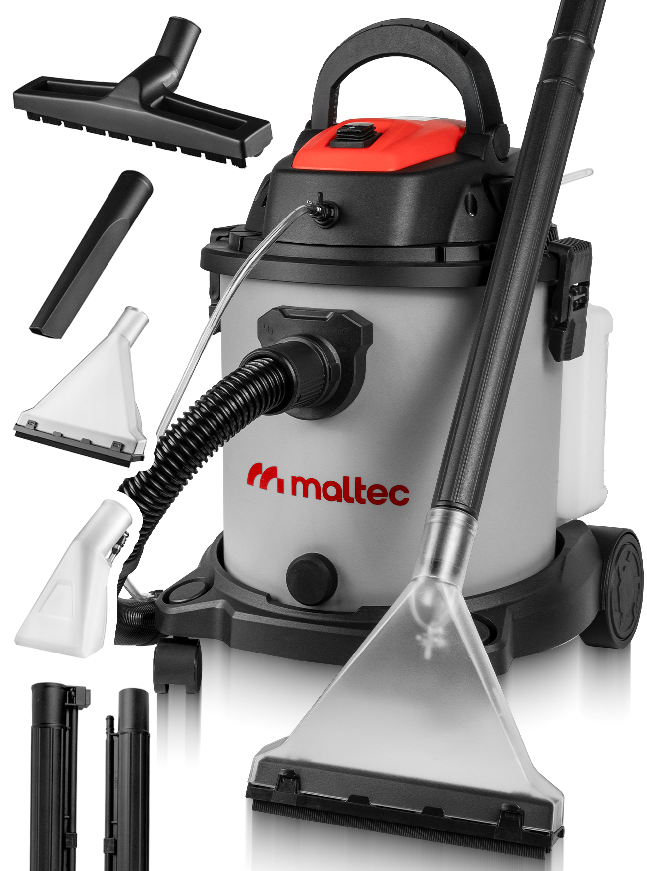 Waschsauger Polster- Teppichreiniger trocken und nass Maltec Gebläse 2200W Grau
