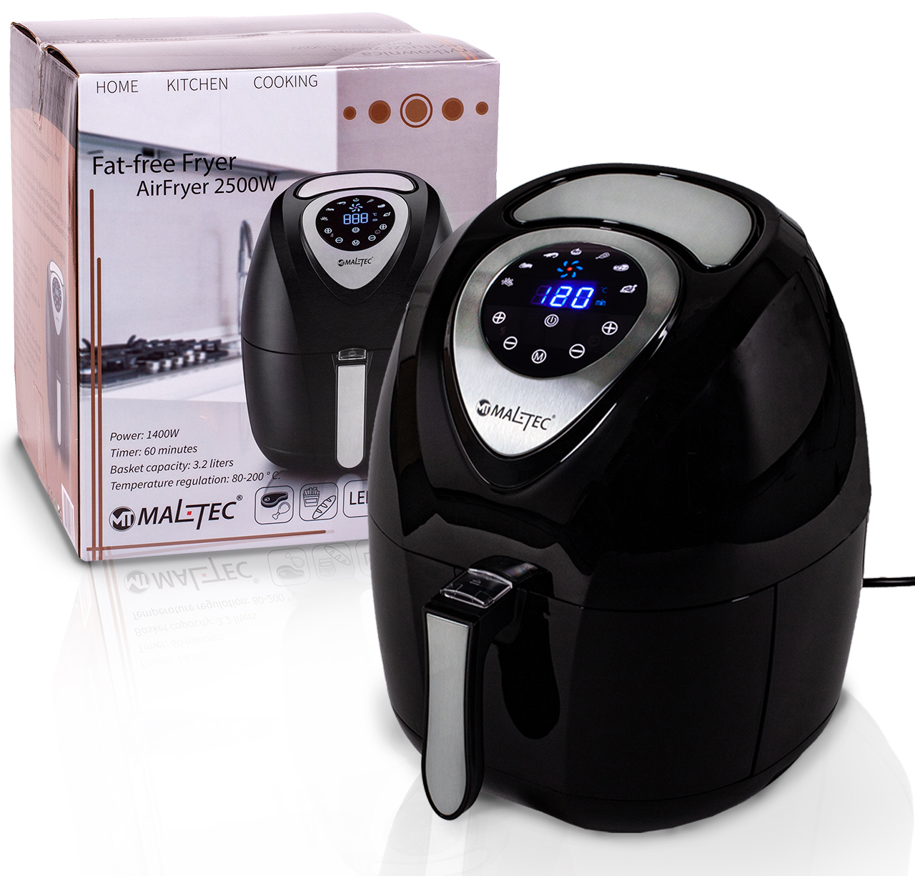 AGD Domowe :: Frytkownica Beztłuszczowa Frytownica AirFryer2500W